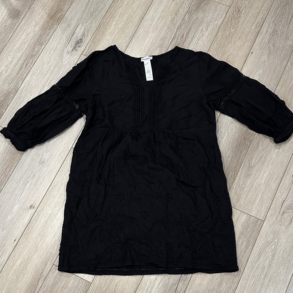 Tommy Bahama Black Boho Tunic Dress